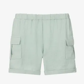 Green Cotton Shorts