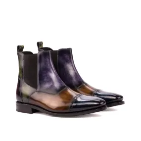 --Hand Made Patina Chelsea Multi Boot Shoe-