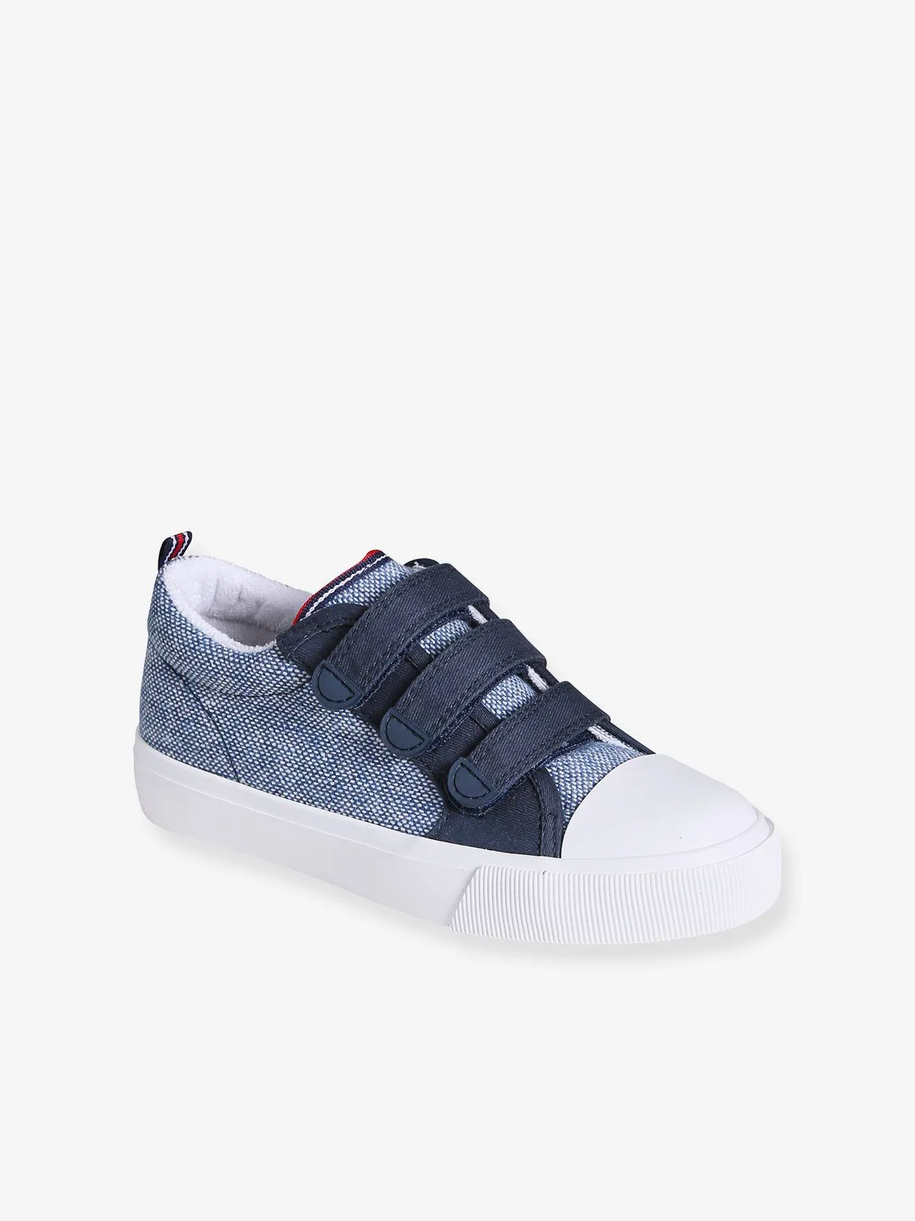 Hook-&-Loop Canvas Trainers for Children - set blue