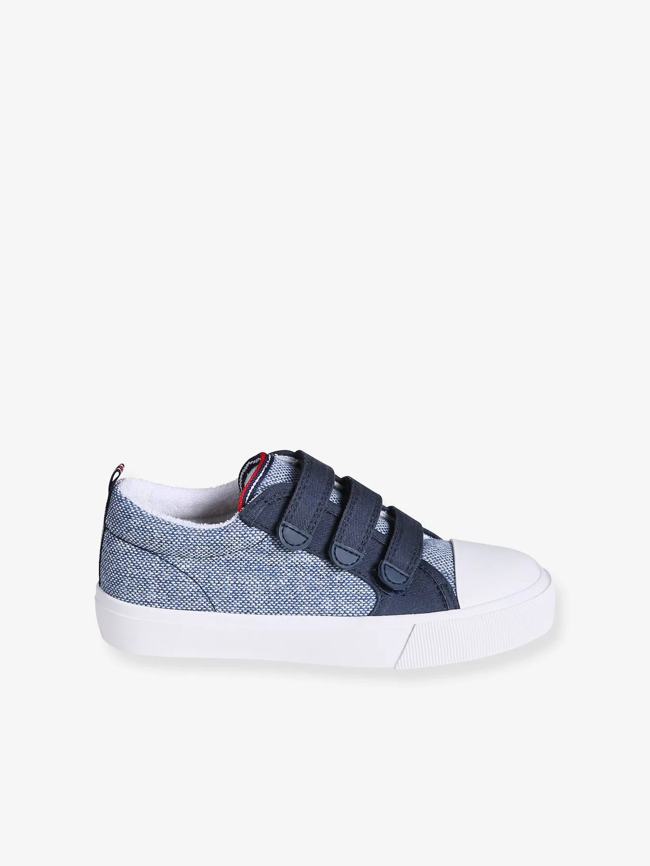 Hook-&-Loop Canvas Trainers for Children - set blue