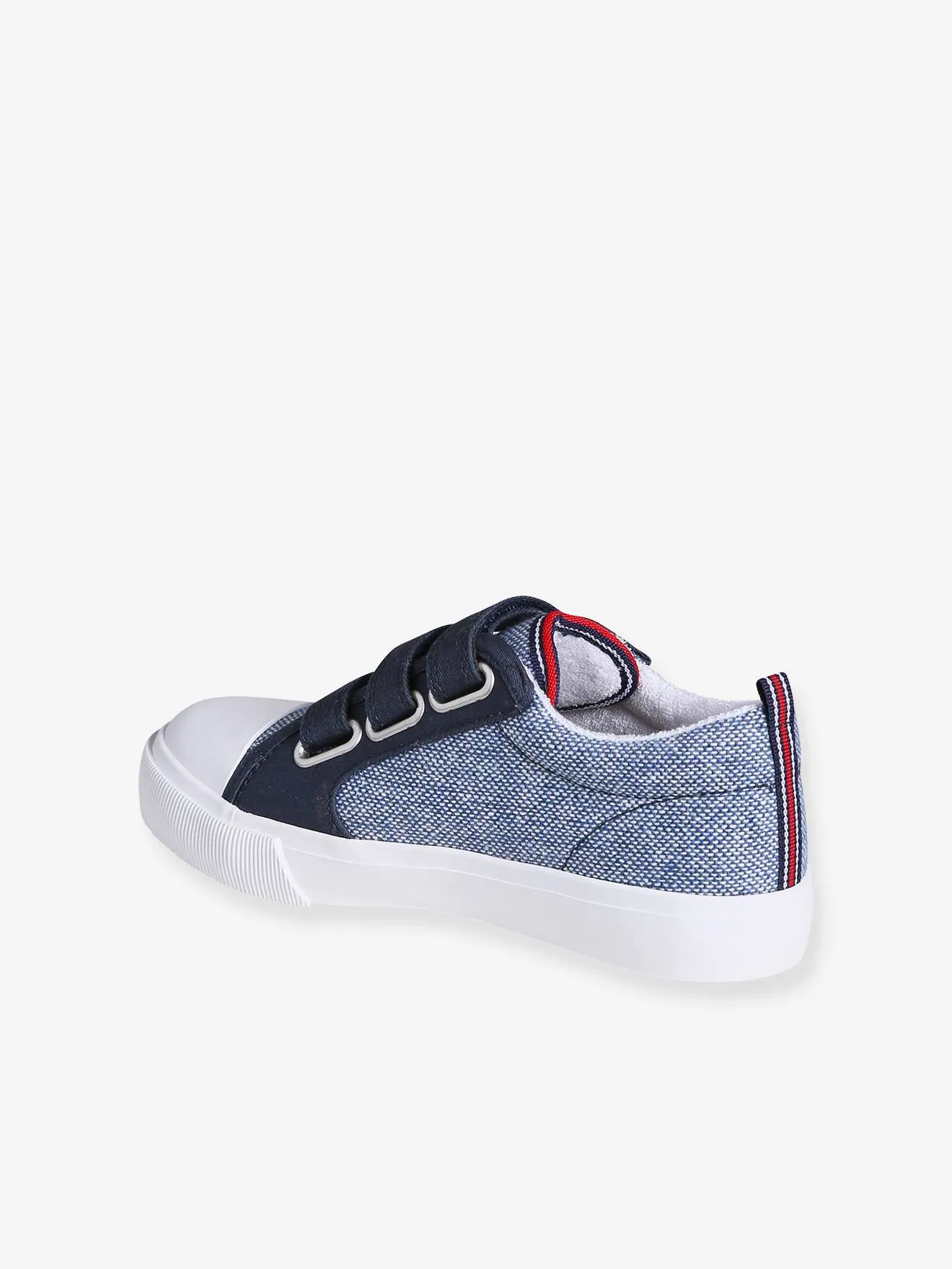 Hook-&-Loop Canvas Trainers for Children - set blue