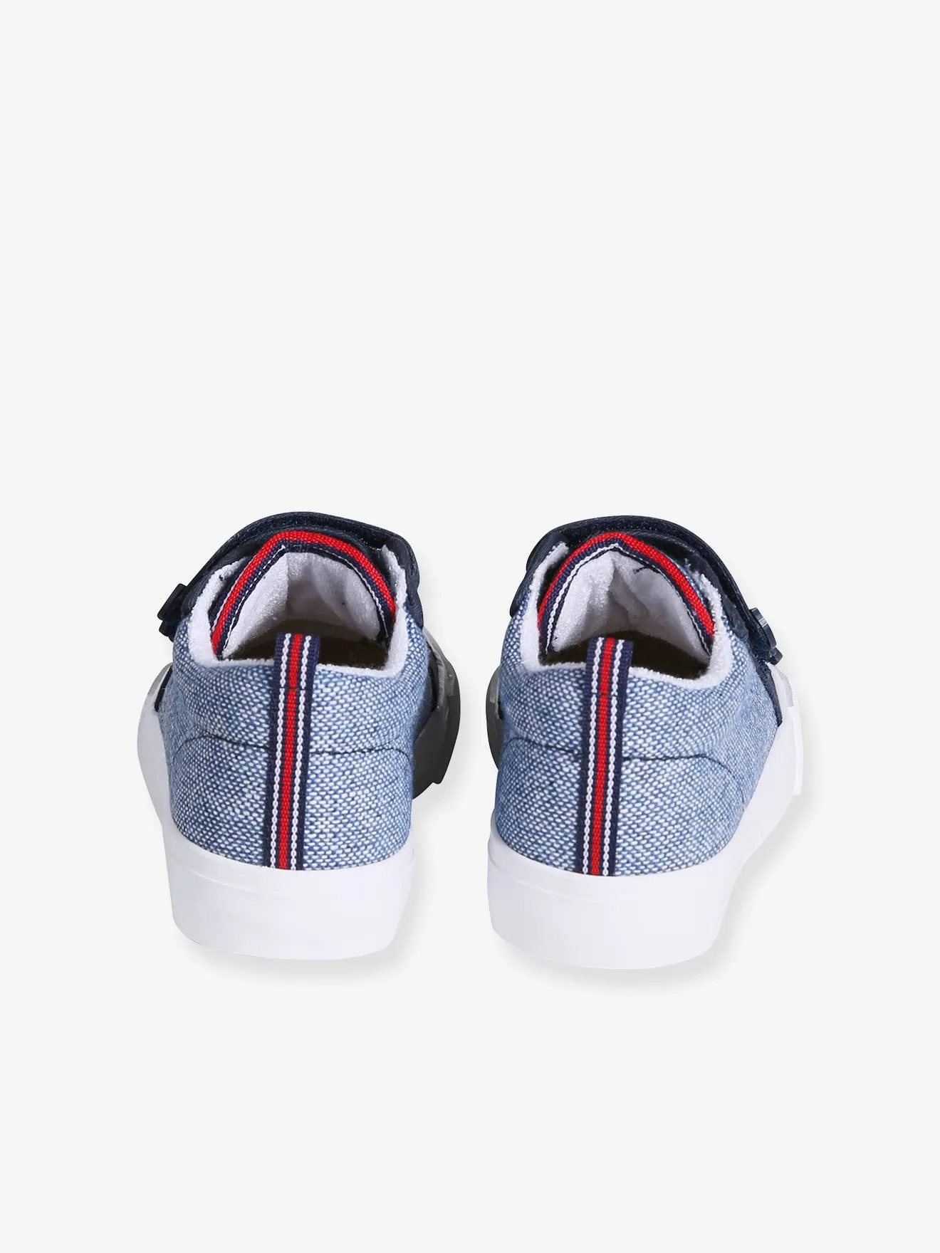 Hook-&-Loop Canvas Trainers for Children - set blue