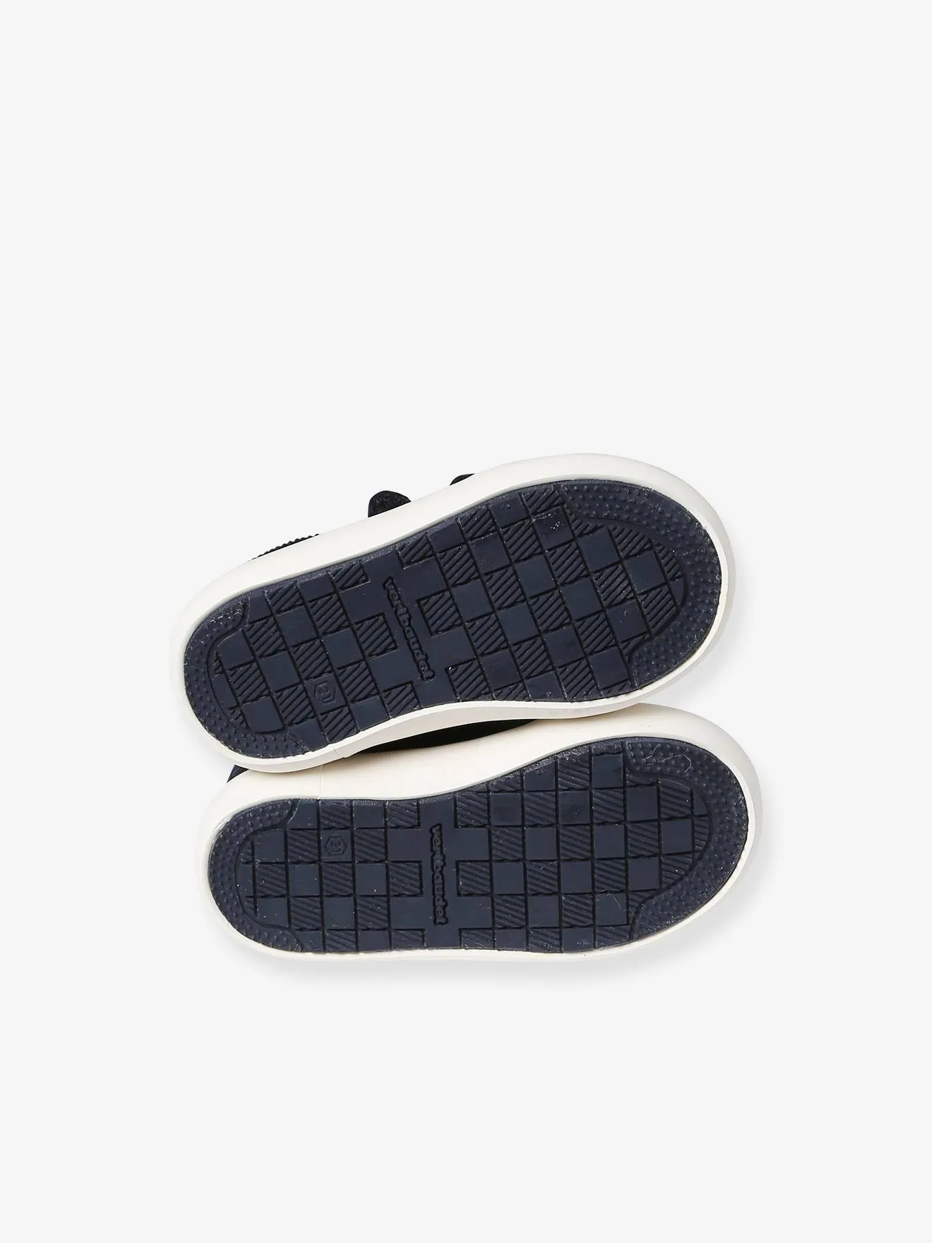 Hook&Loop Textile Trainers for Babies - chequered blue