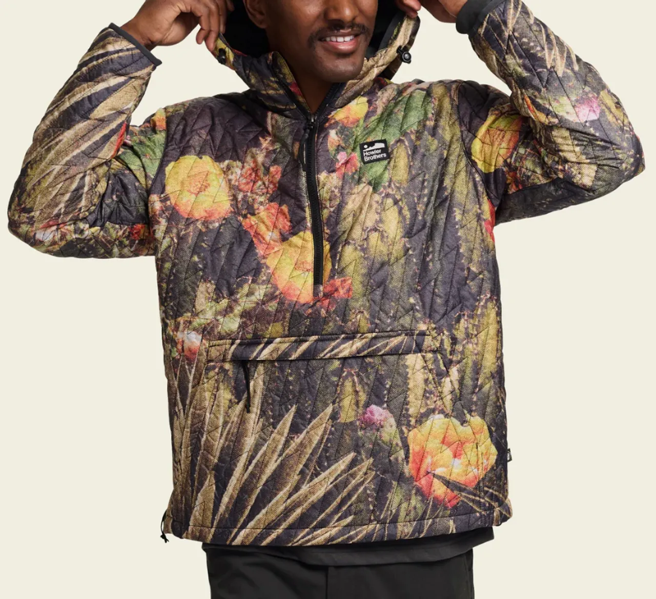 Howler Brothers Voltage Quilted Pullover: Cactus Mob