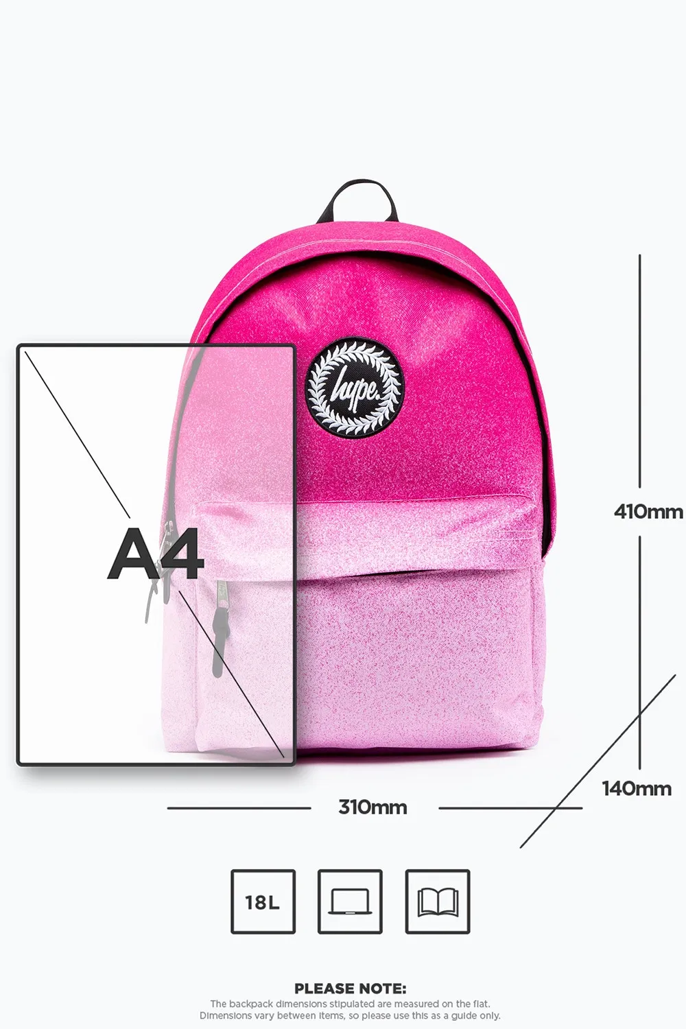 Hype Speckle Fade Crest Backpack - Pink