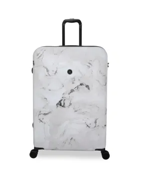 IT Luggage Sheen Greyscale Marble Large Suitcase with TSA Lock | Simply Be