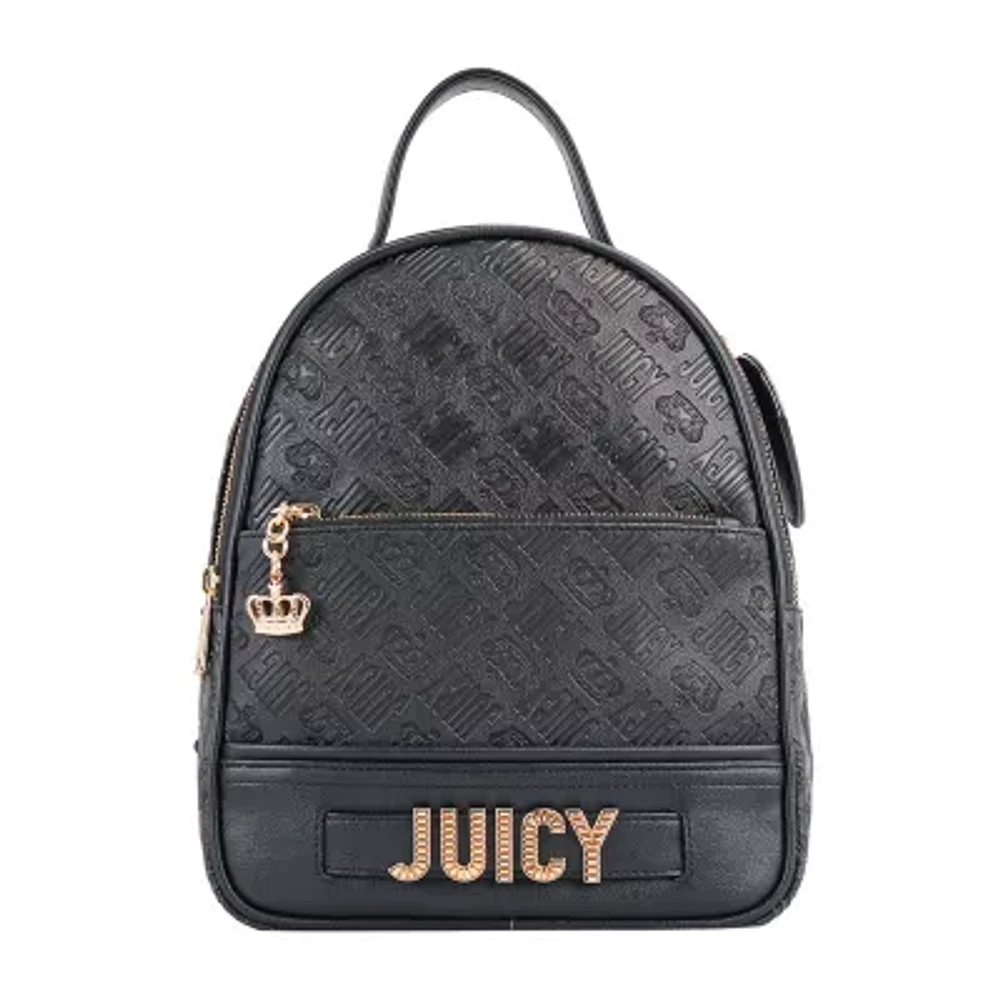 Juicy By Juicy Couture Blank Check Womens Adjustable Straps Logo Backpack