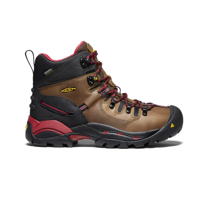 Keen Men's Pittsburgh 6 Waterproof Boot (Steel Toe) 10D Bison