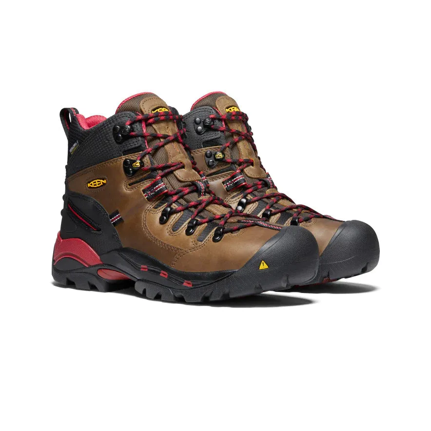 Keen Men's Pittsburgh 6 Waterproof Boot (Steel Toe) 10D Bison