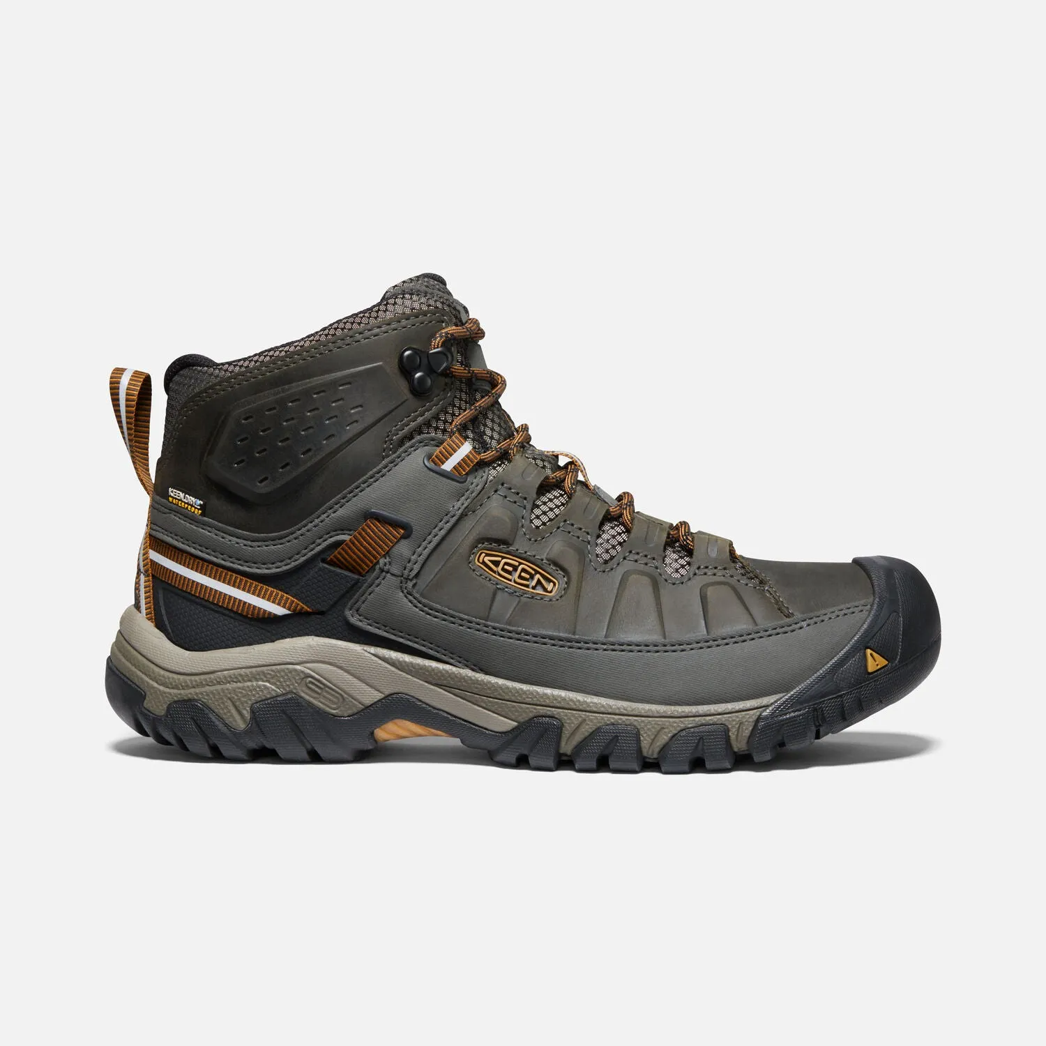 Keen Men's Targhee III 3 Waterproof Boot in Black Olive Golden Brown