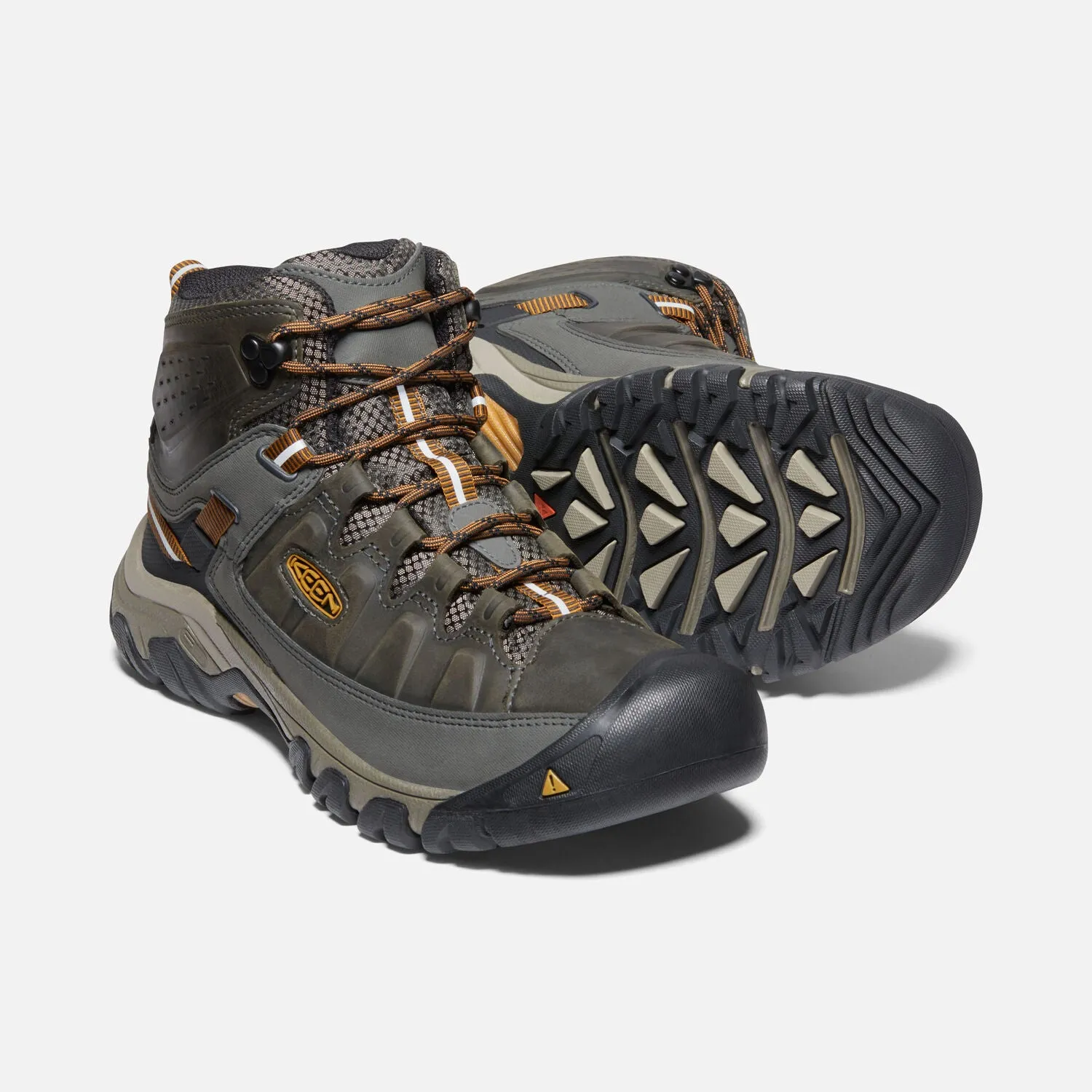 Keen Men's Targhee III 3 Waterproof Boot in Black Olive Golden Brown