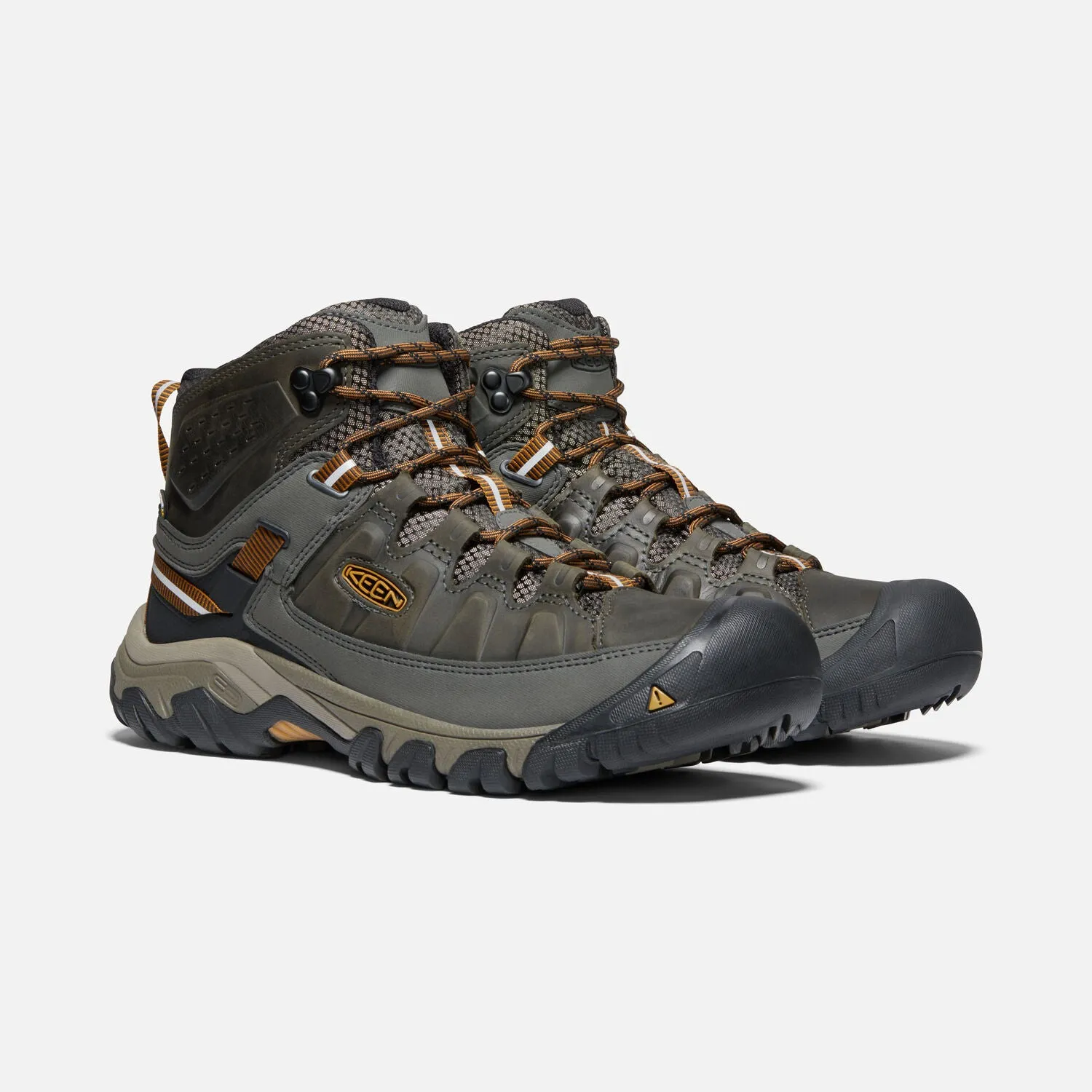 Keen Men's Targhee III 3 Waterproof Boot in Black Olive Golden Brown