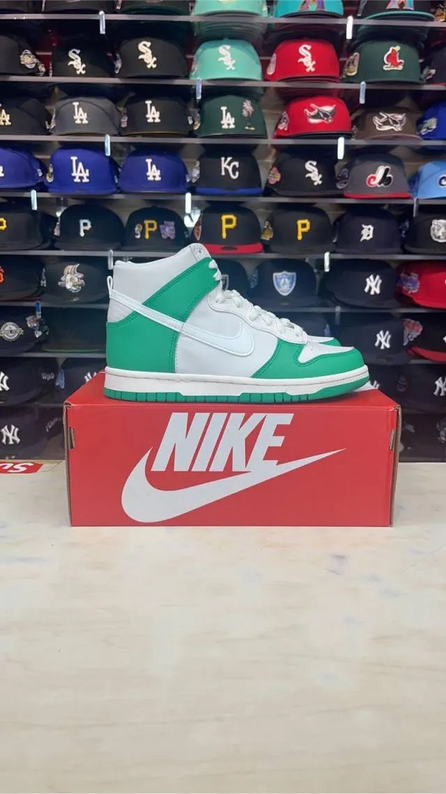 Kids Nike Air Dunk High (GS) "White Green"