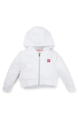 Kids' zip-up hoodie with logo details