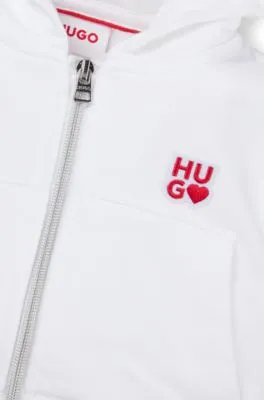 Kids' zip-up hoodie with logo details