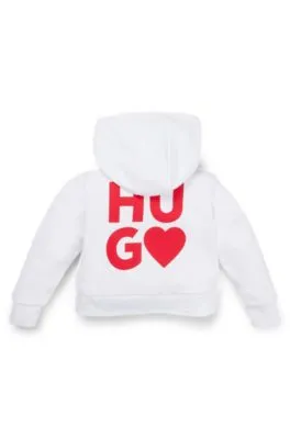 Kids' zip-up hoodie with logo details