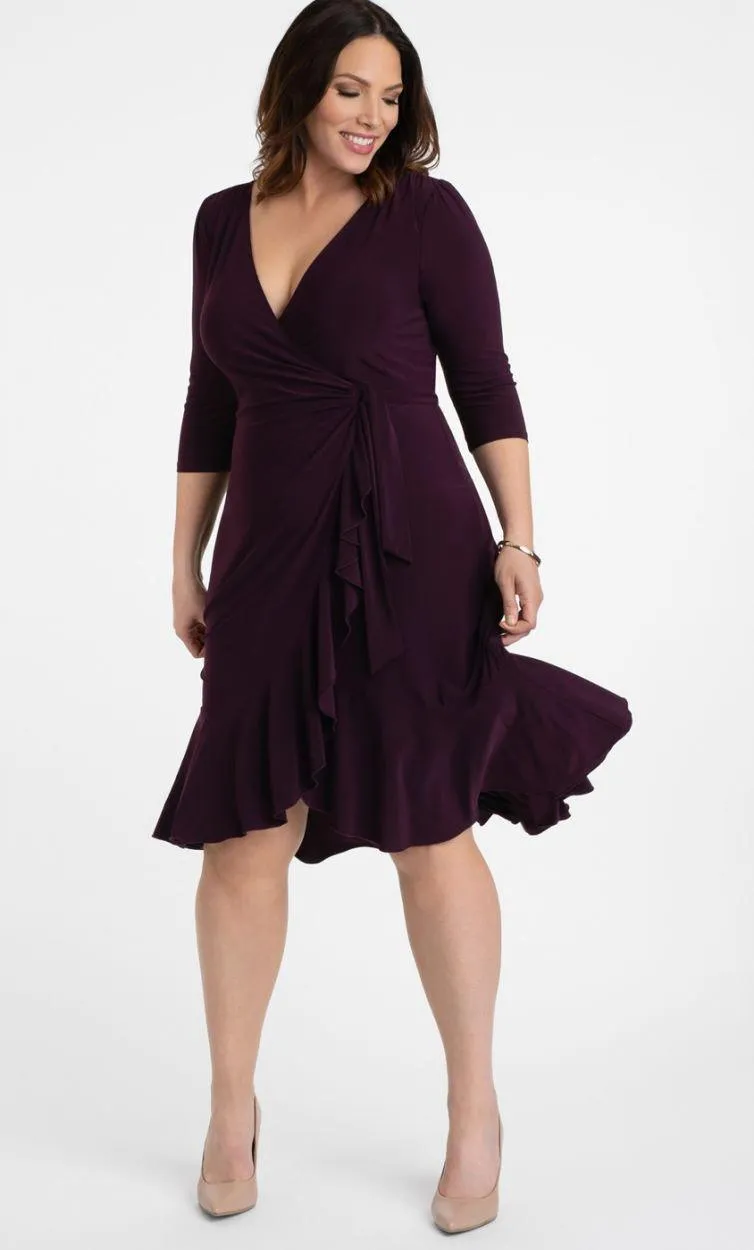 Kiyonna Short Plus Size Wrap Dress Sale