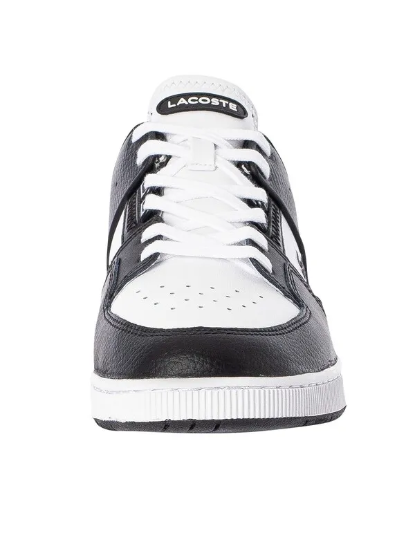 Lacoste Court Cage 224 1 SMA Leather Trainers - Black/White