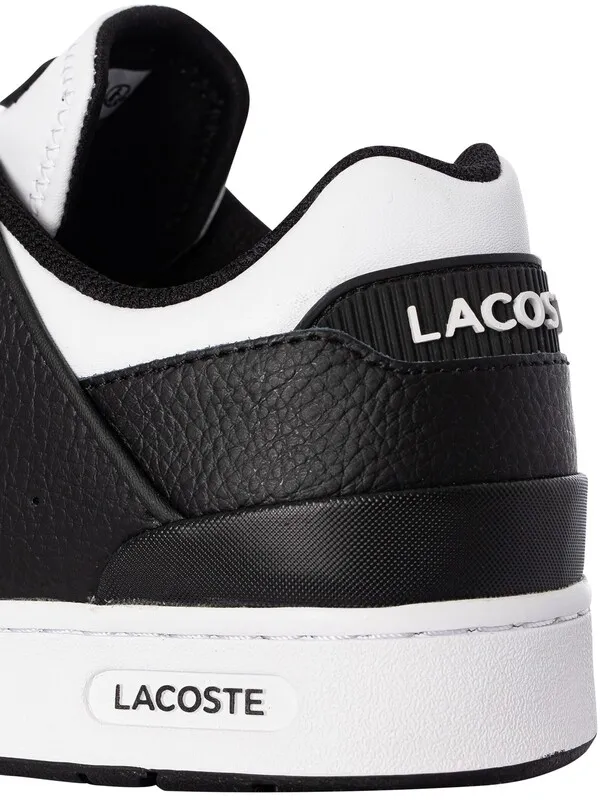 Lacoste Court Cage 224 1 SMA Leather Trainers - Black/White