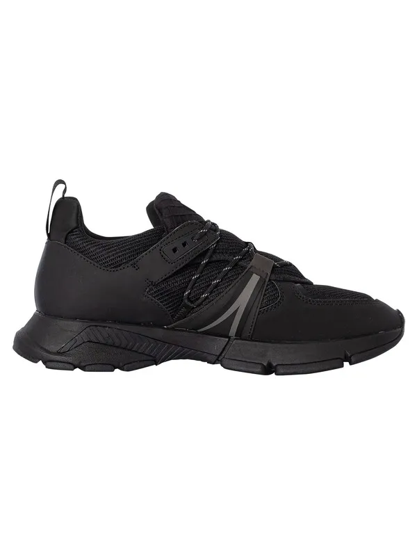 Lacoste L003 0722 1 SMA Mesh Trainers - Black/Black