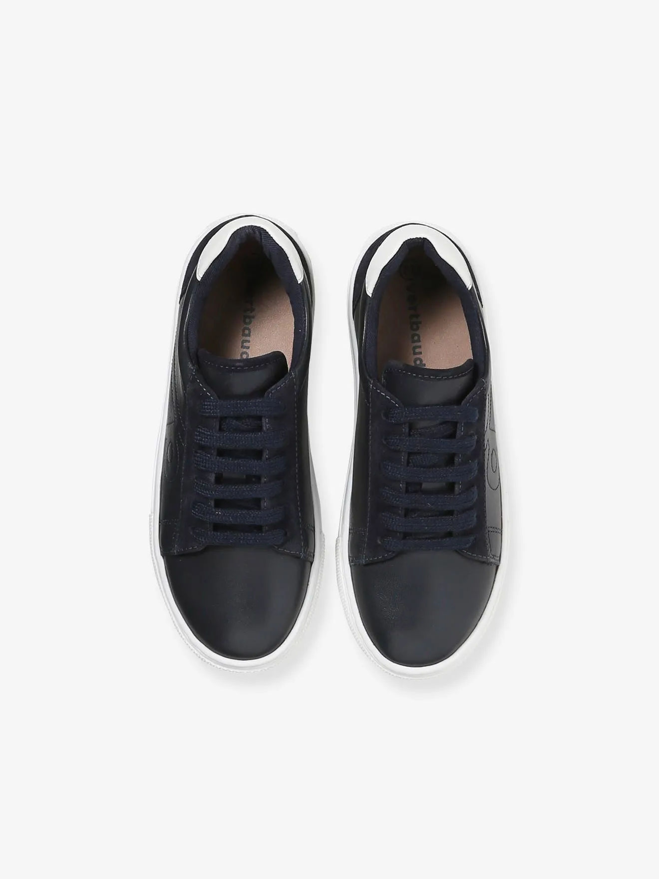 Leather Trainers for Children - navy blue