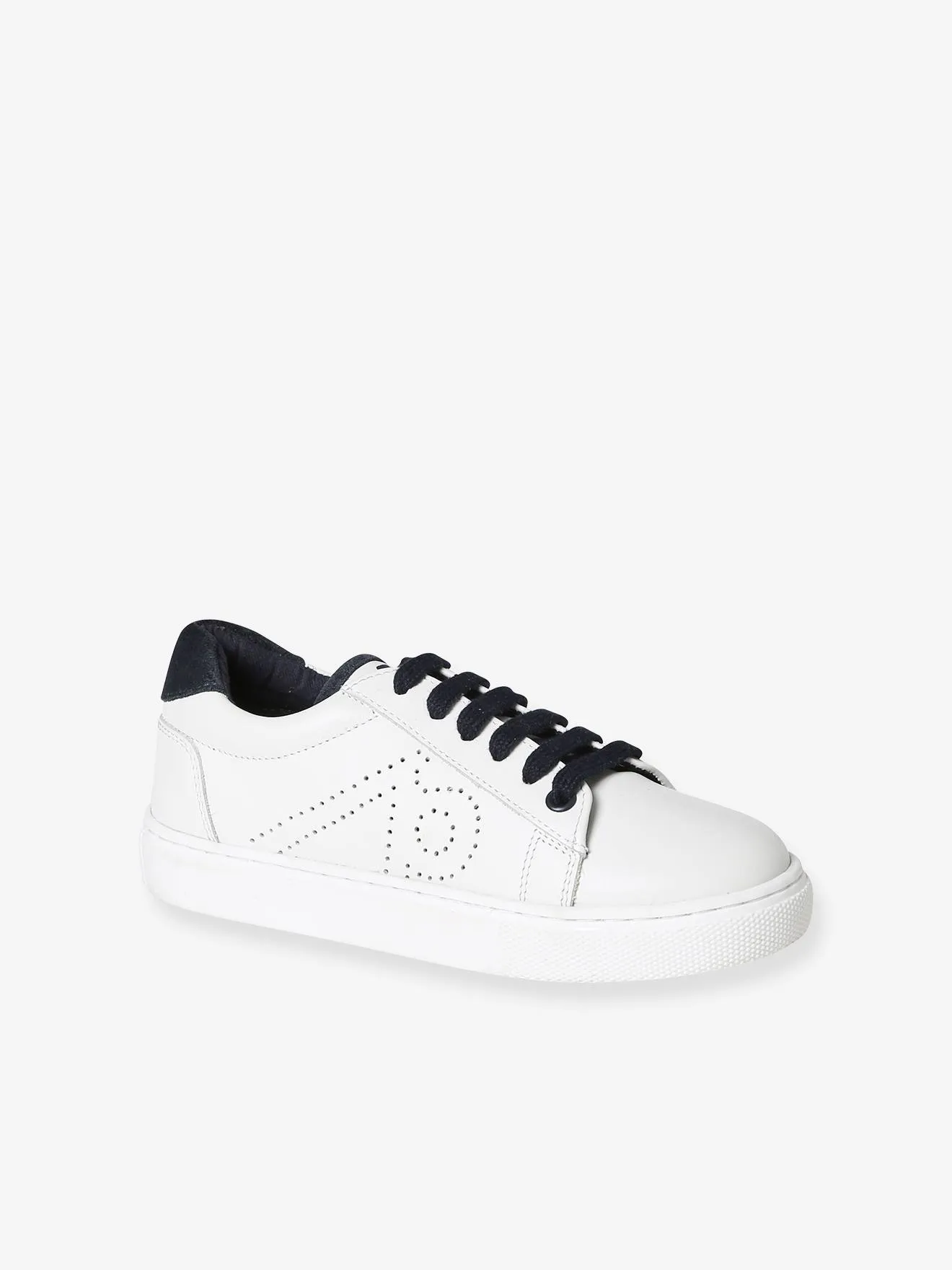 Leather Trainers for Children - navy blue