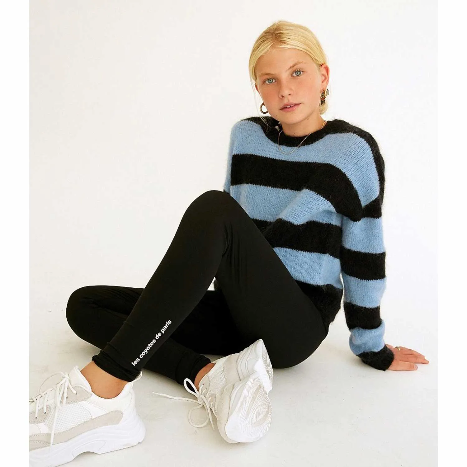 Les Coyotes De Paris Girl Striped Pullover