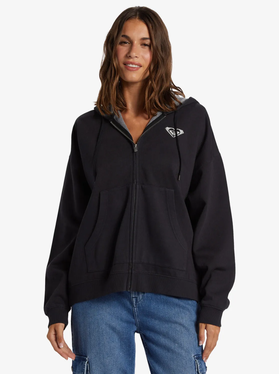 Lineup Oversized Zip Hoodie - Anthracite