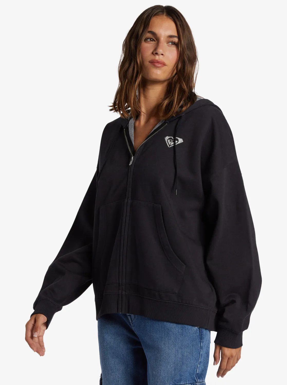 Lineup Oversized Zip Hoodie - Anthracite