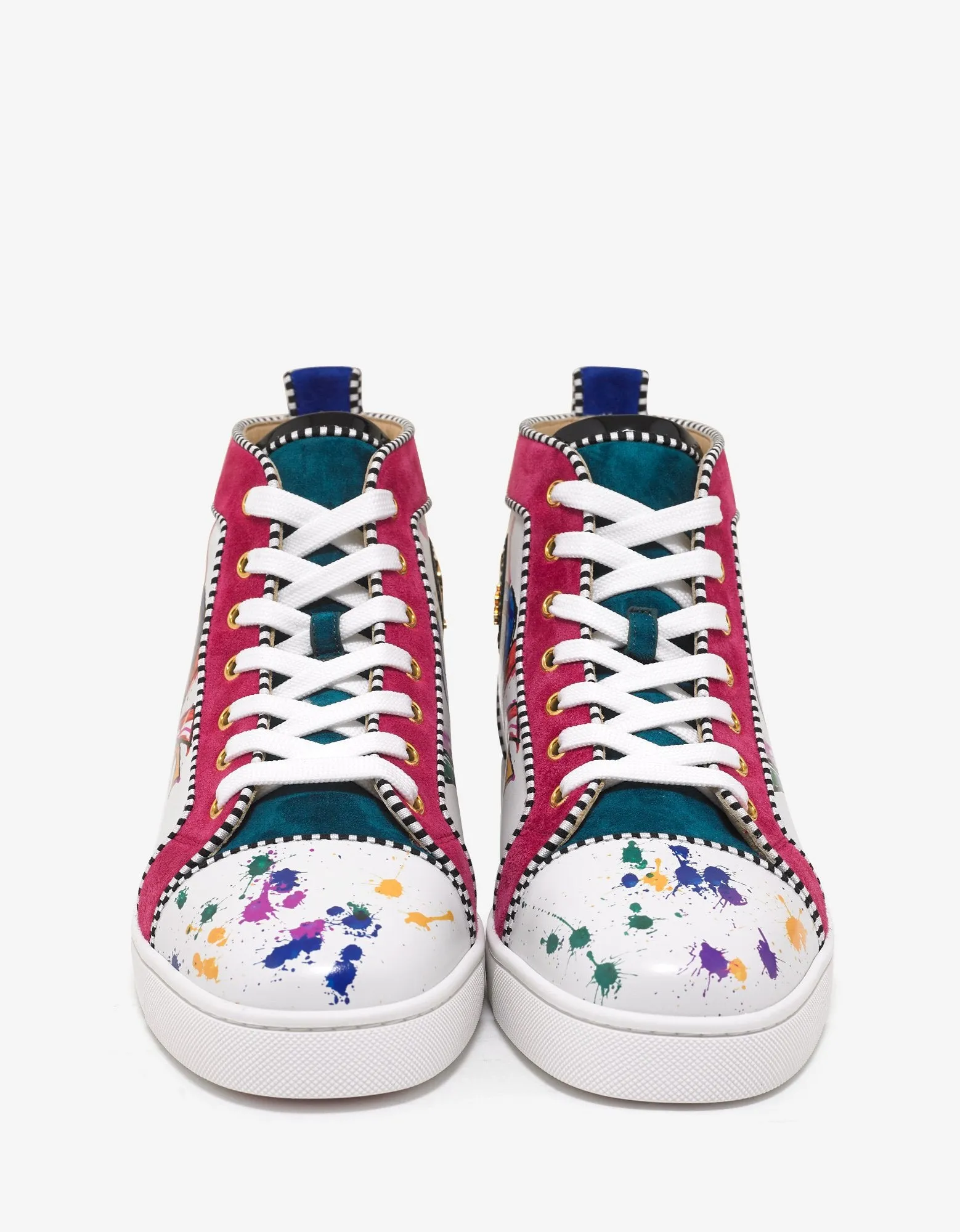 Louis Orlato Flat Love Print High Top Trainers