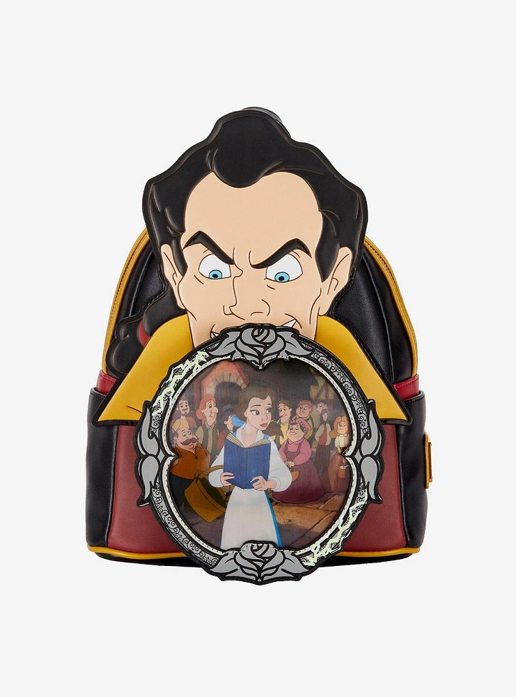 Loungefly Disney Beauty And The Beast Gaston Mirror Scene Mini Backpack