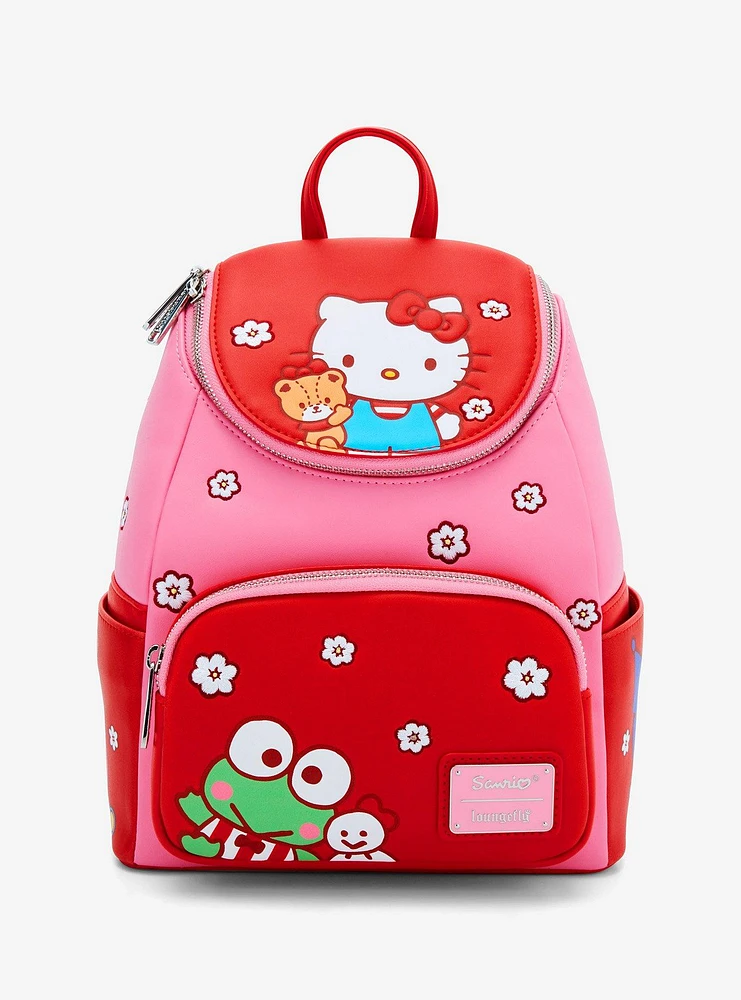 Loungefly Sanrio Hello Kitty and Friends Floral Color Block Mini Backpack