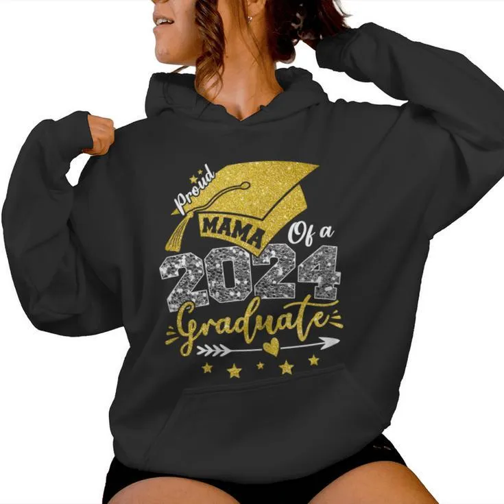 Mama Senior 2024 Proud Mama Of A Class Of 2024 Graduate Women Hoodie