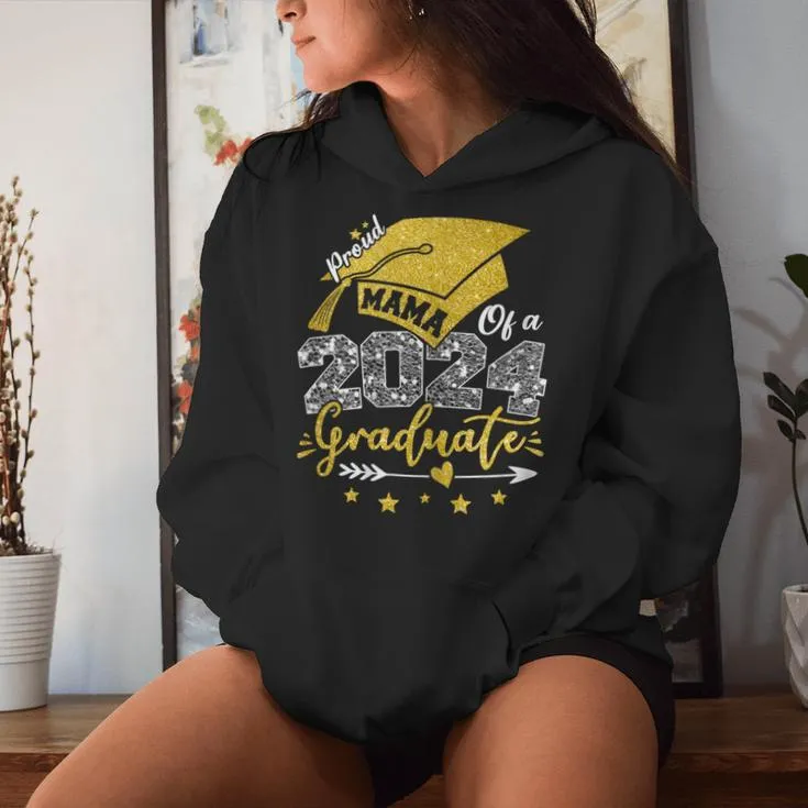 Mama Senior 2024 Proud Mama Of A Class Of 2024 Graduate Women Hoodie