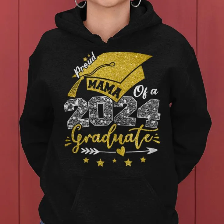 Mama Senior 2024 Proud Mama Of A Class Of 2024 Graduate Women Hoodie