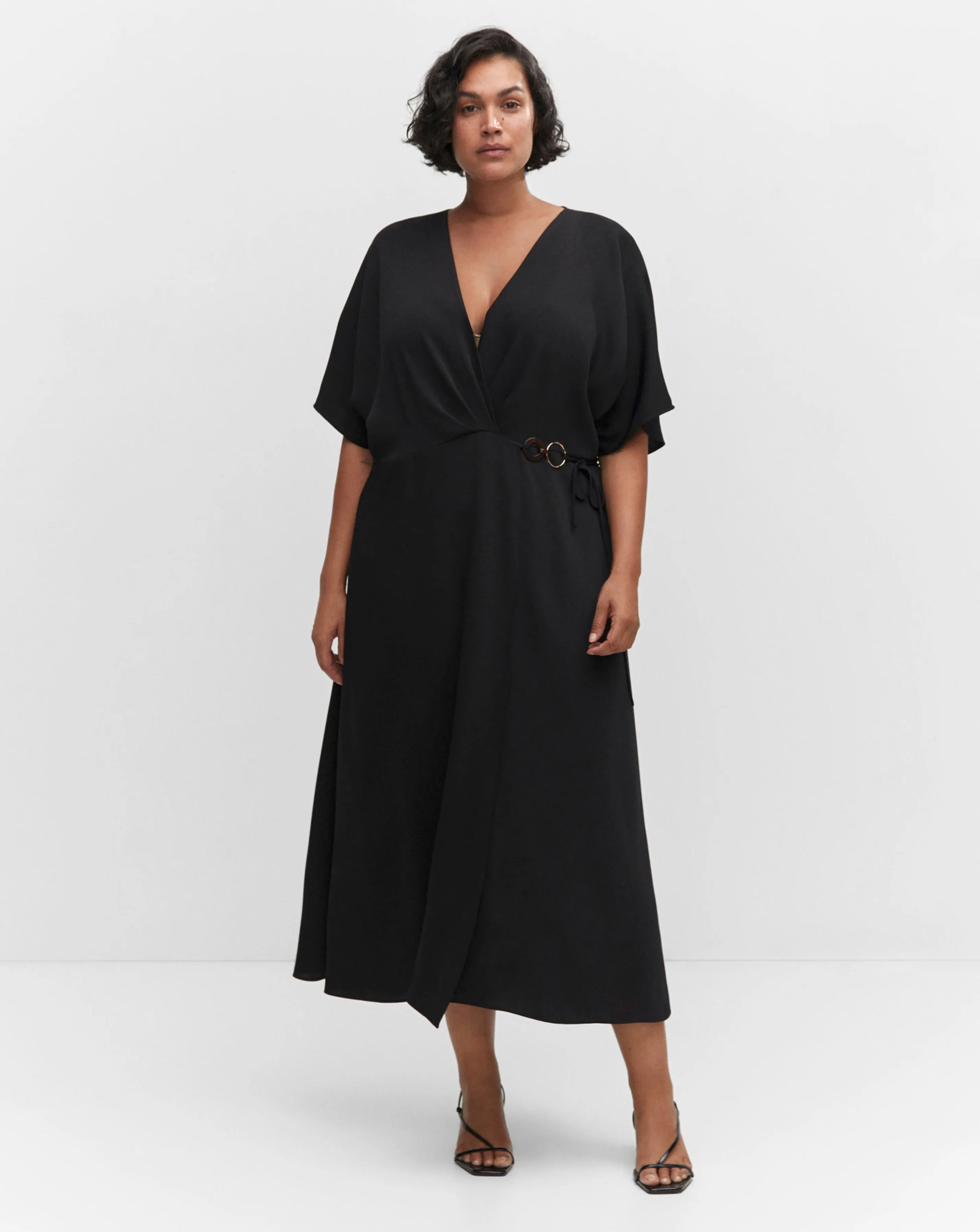 Mango Dalas Midi Wrap Dress | Simply Be