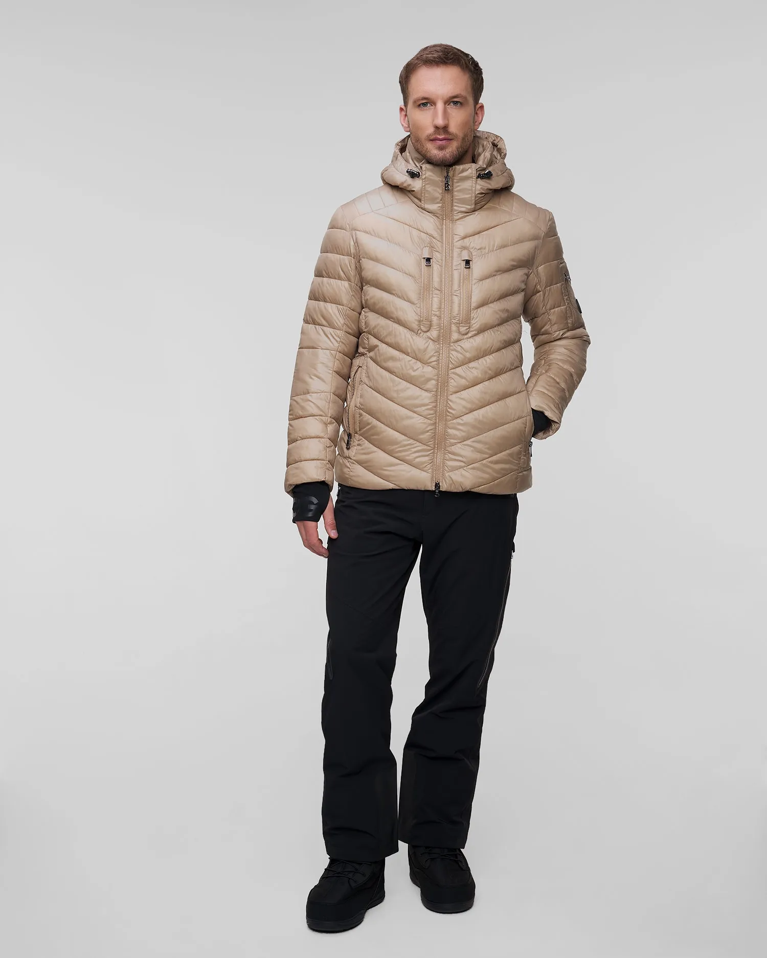 Men's beige ski jacket BOGNER Dori 81427261-808