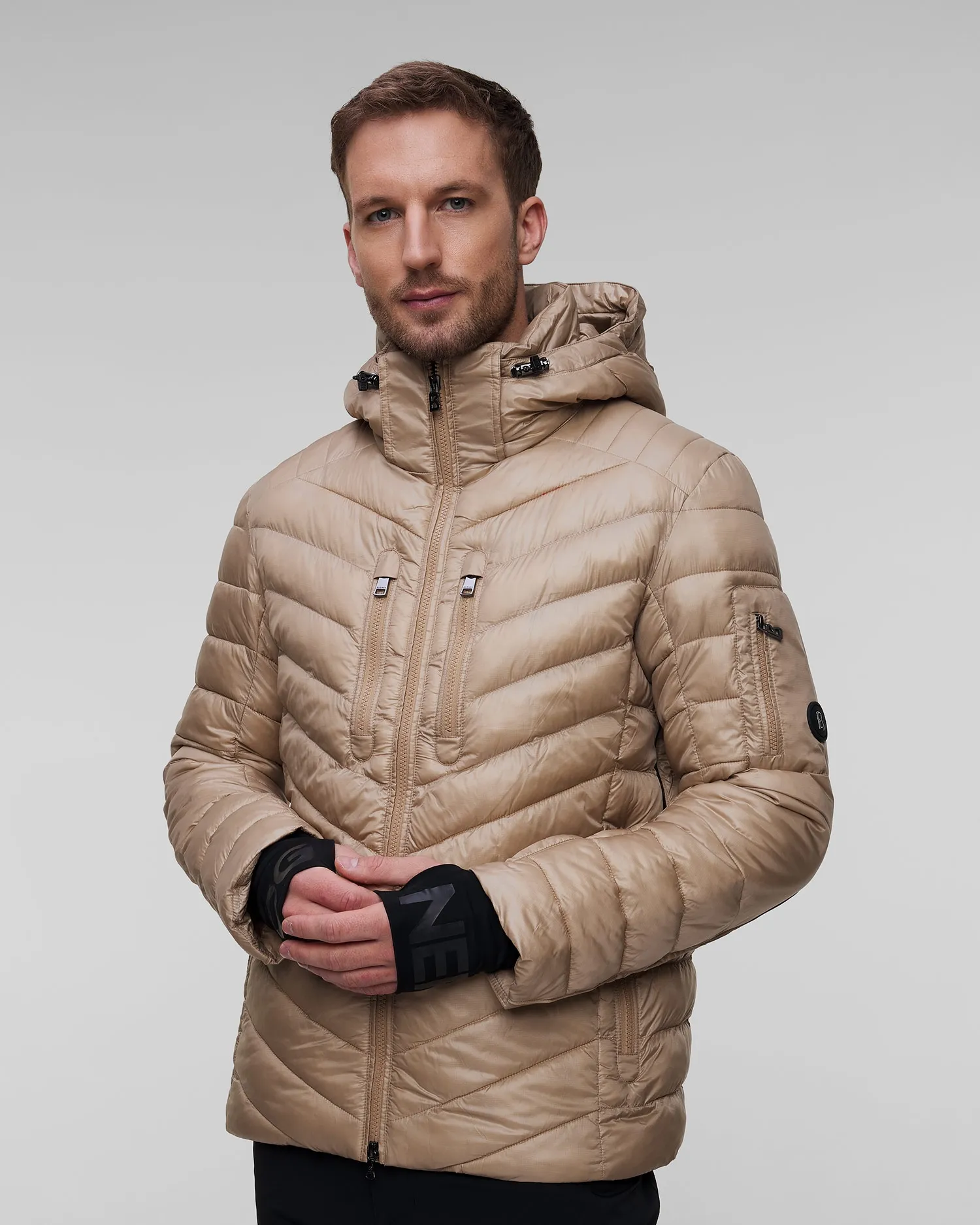 Men's beige ski jacket BOGNER Dori 81427261-808