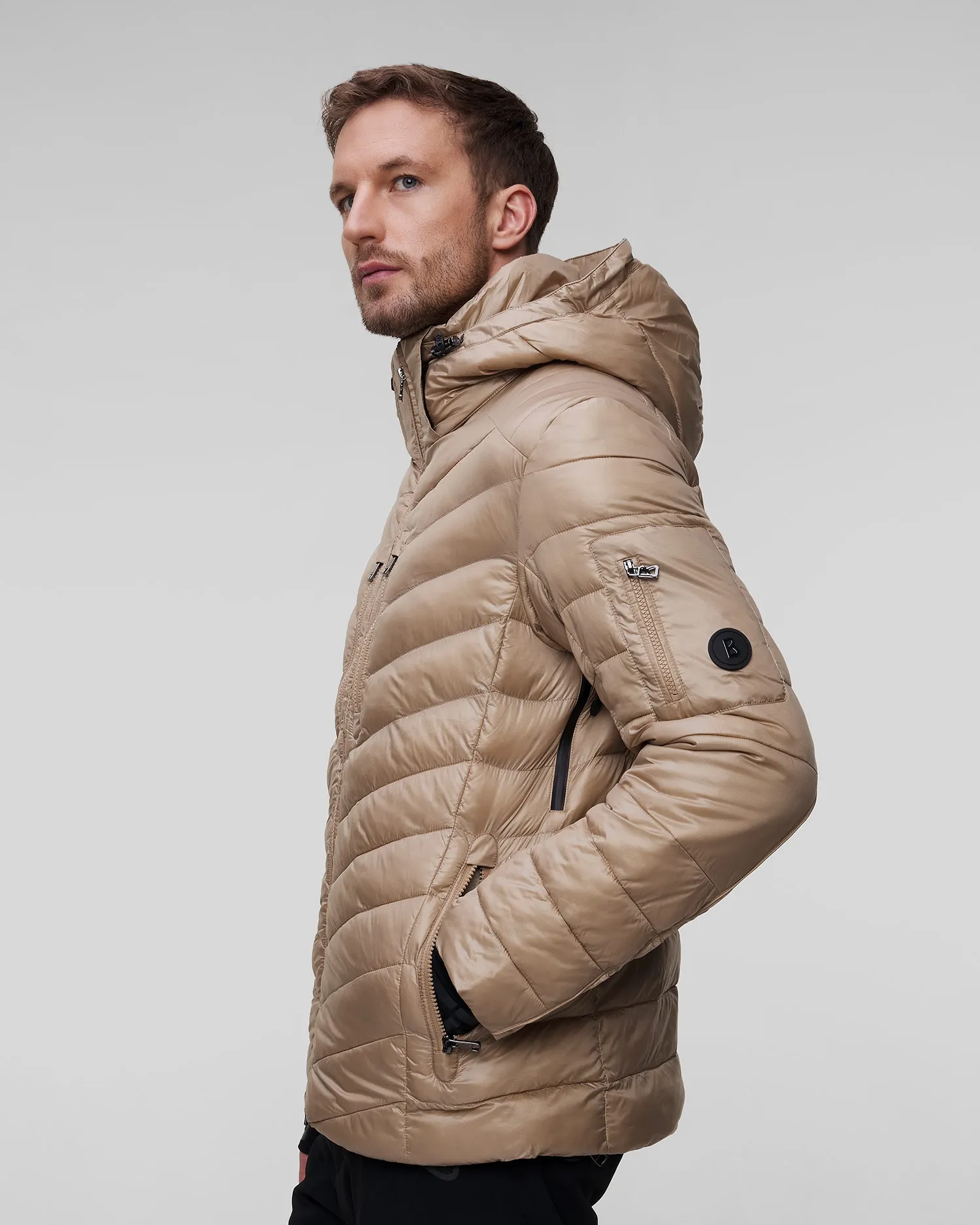 Men's beige ski jacket BOGNER Dori 81427261-808