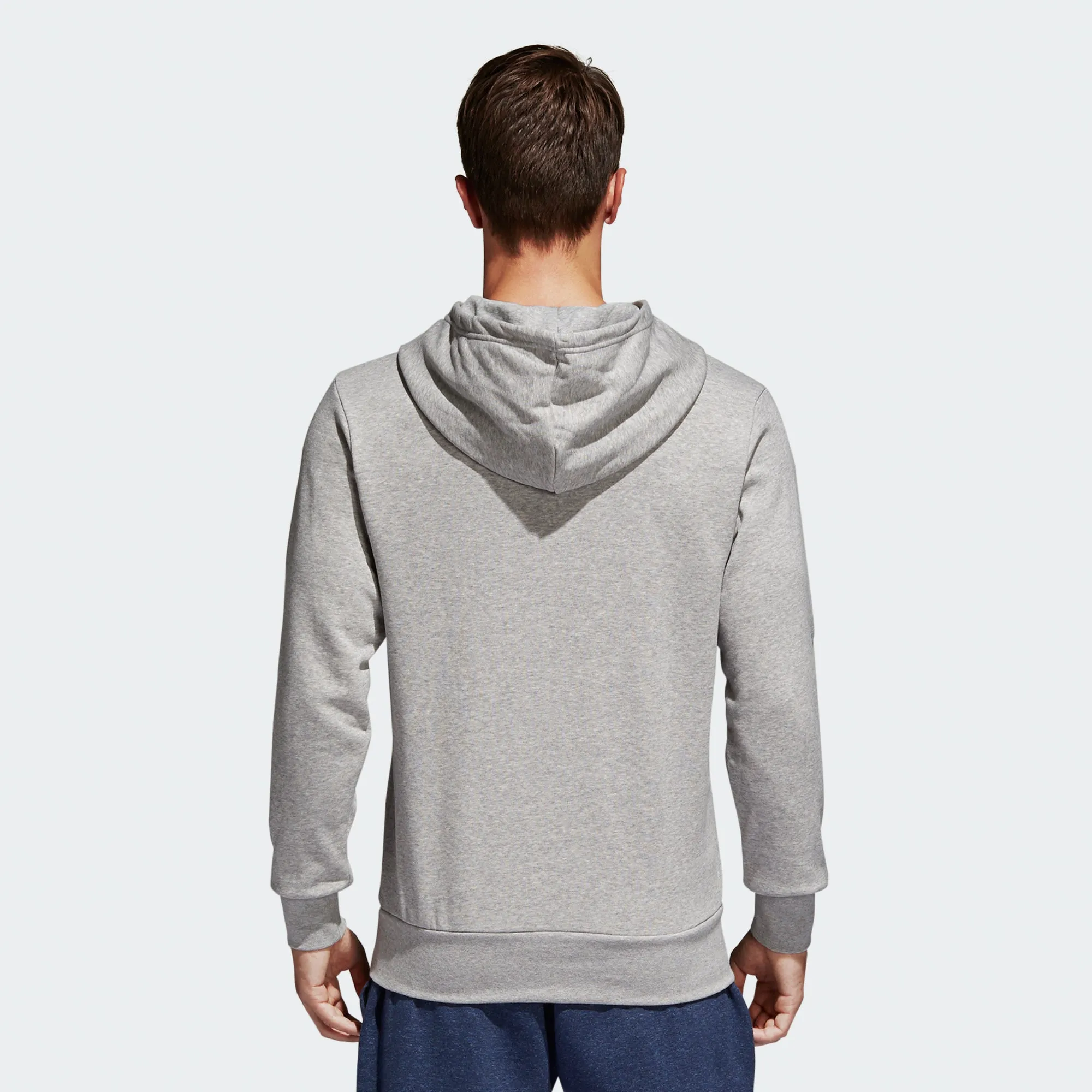 Men's adidas Essentials Badge of Sport Hoodie Grey