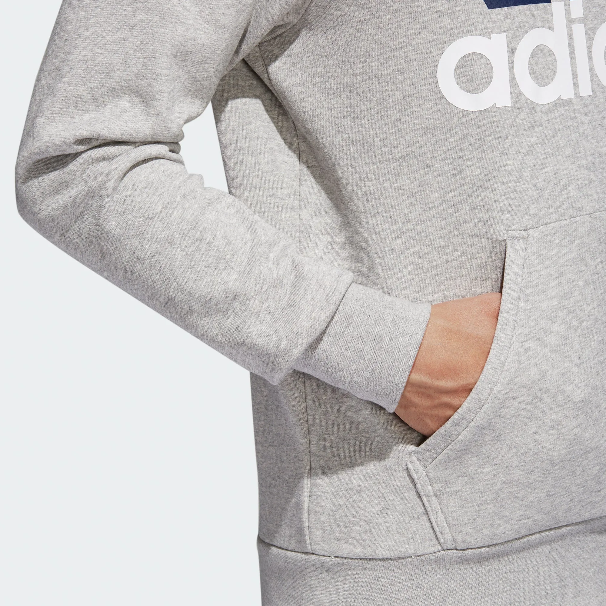 Men's adidas Essentials Badge of Sport Hoodie Grey