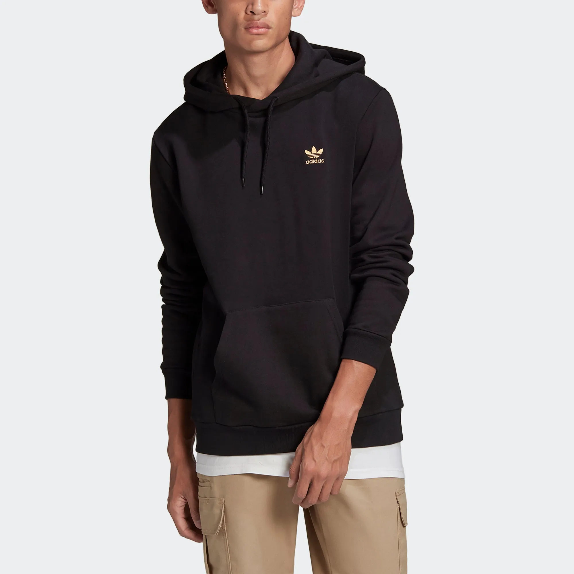 Men's adidas Essentials Trefoil Hoodie Black