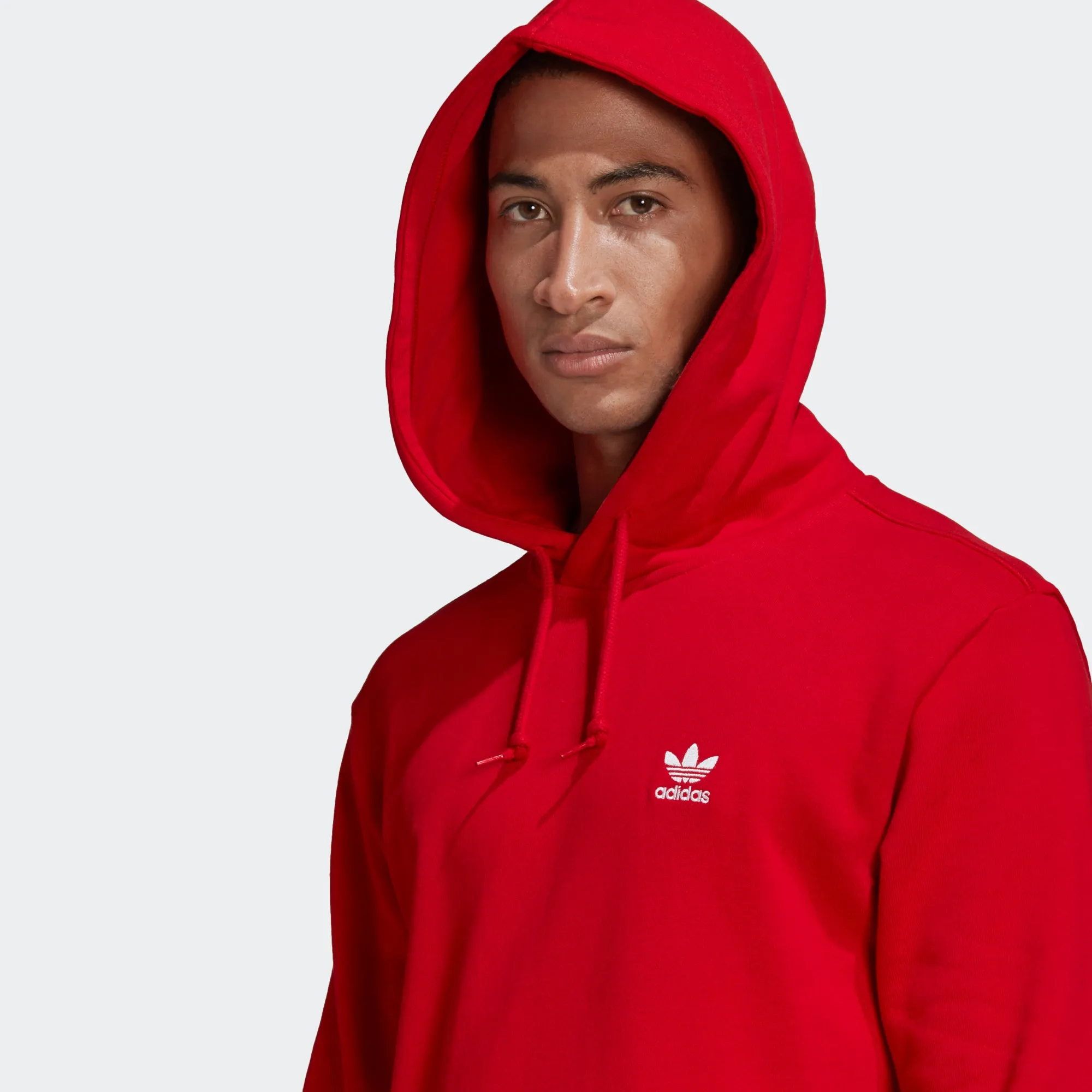 Men's adidas Essentials Trefoil Hoodie Scarlet