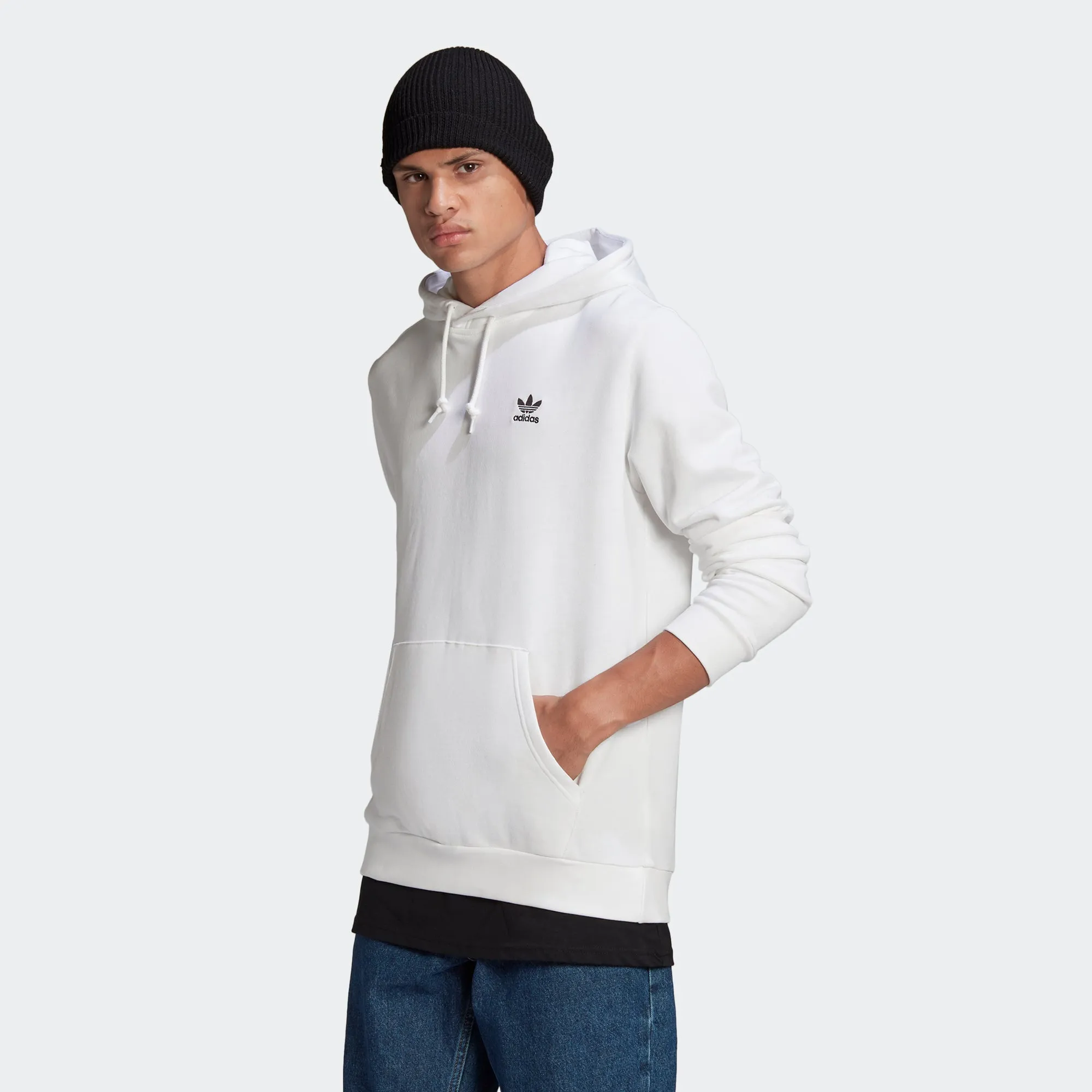 Men's adidas Essentials Trefoil Hoodie White