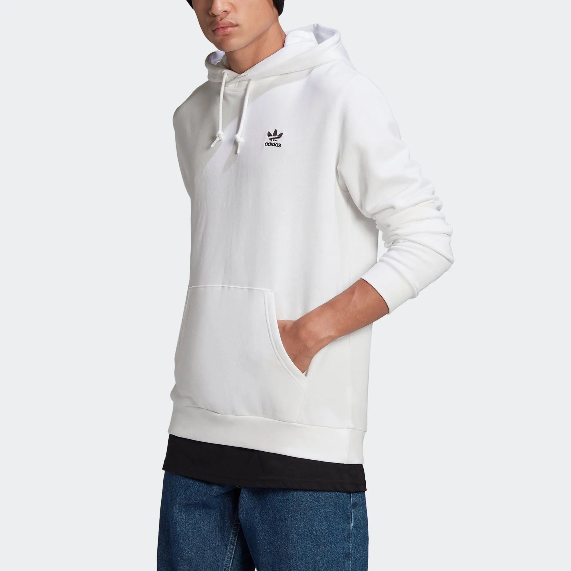 Men's adidas Essentials Trefoil Hoodie White