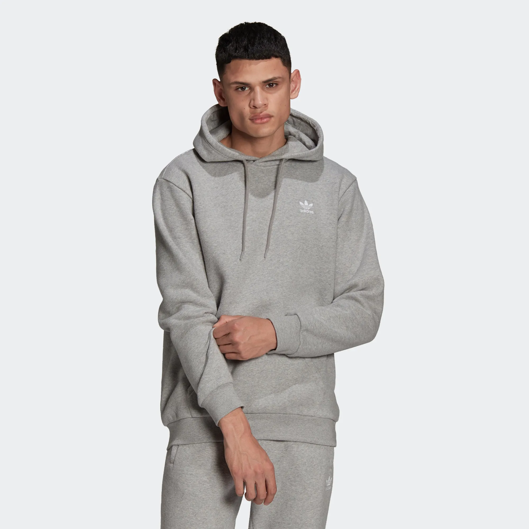 Men’s adidas Originals Adicolor Essentials Trefoil Hoodie Medium Grey Heather