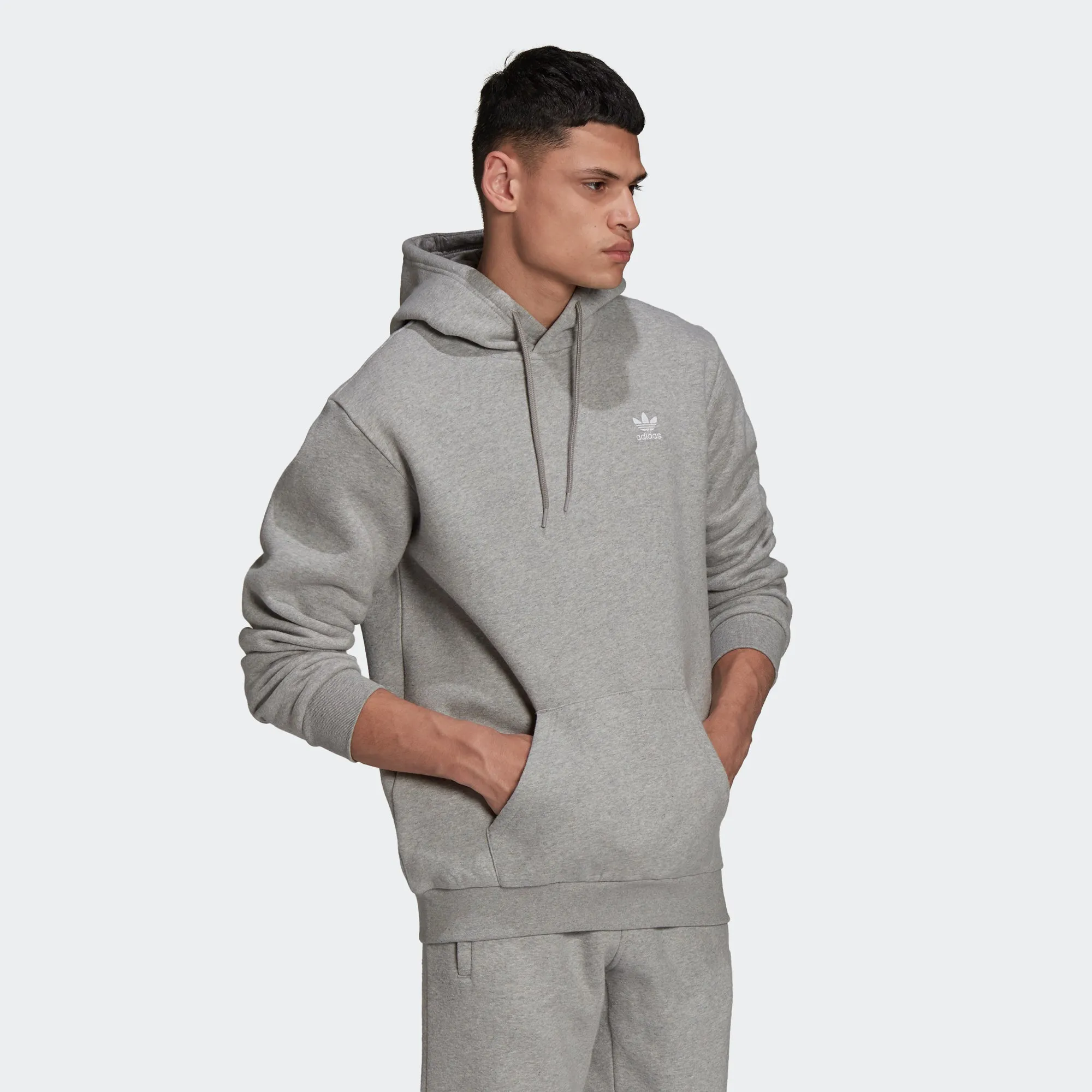 Men’s adidas Originals Adicolor Essentials Trefoil Hoodie Medium Grey Heather