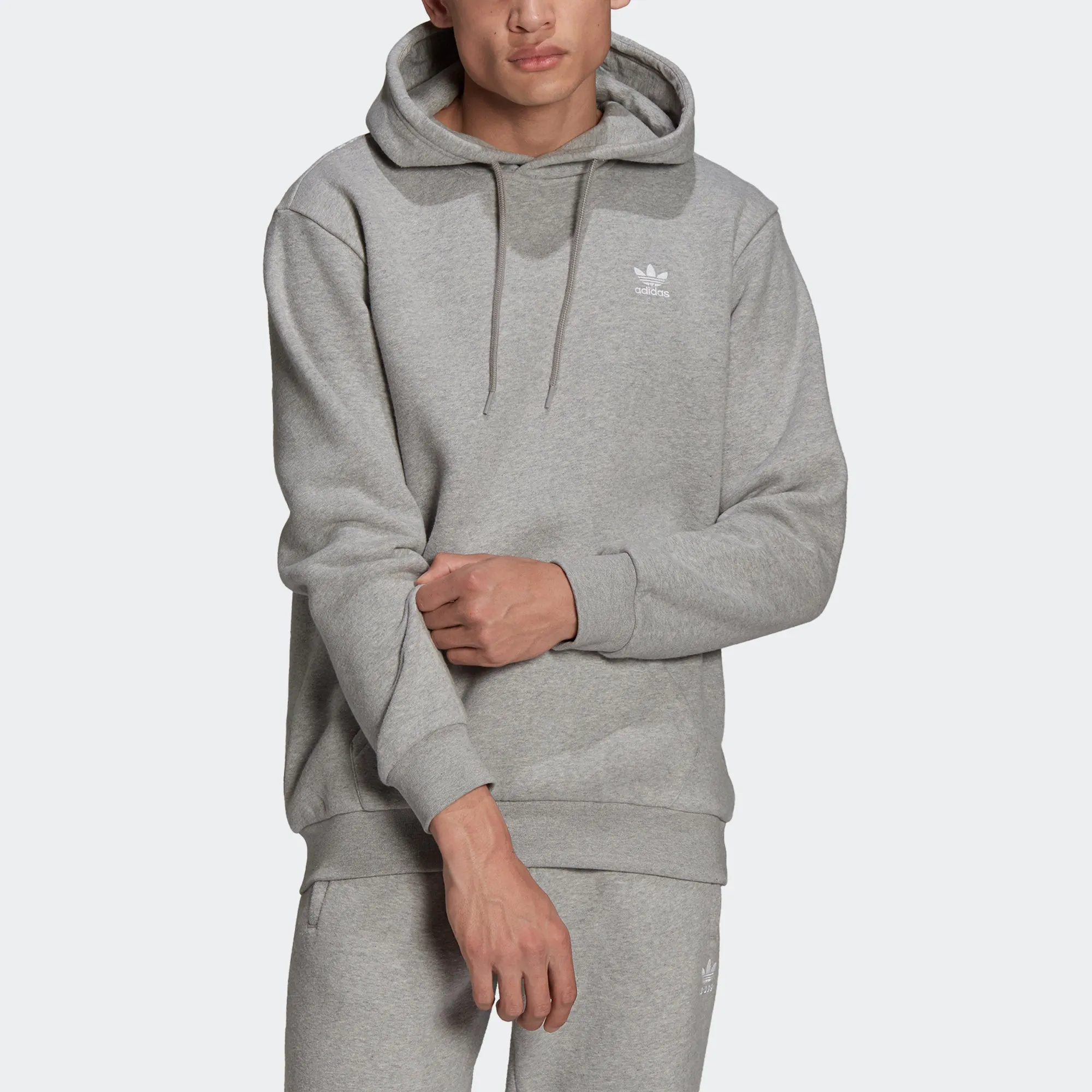 Men’s adidas Originals Adicolor Essentials Trefoil Hoodie Medium Grey Heather