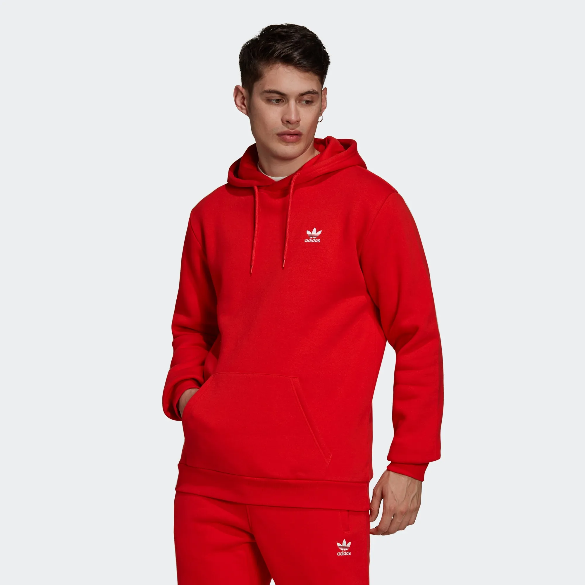 Men’s adidas Originals Adicolor Essentials Trefoil Hoodie Red