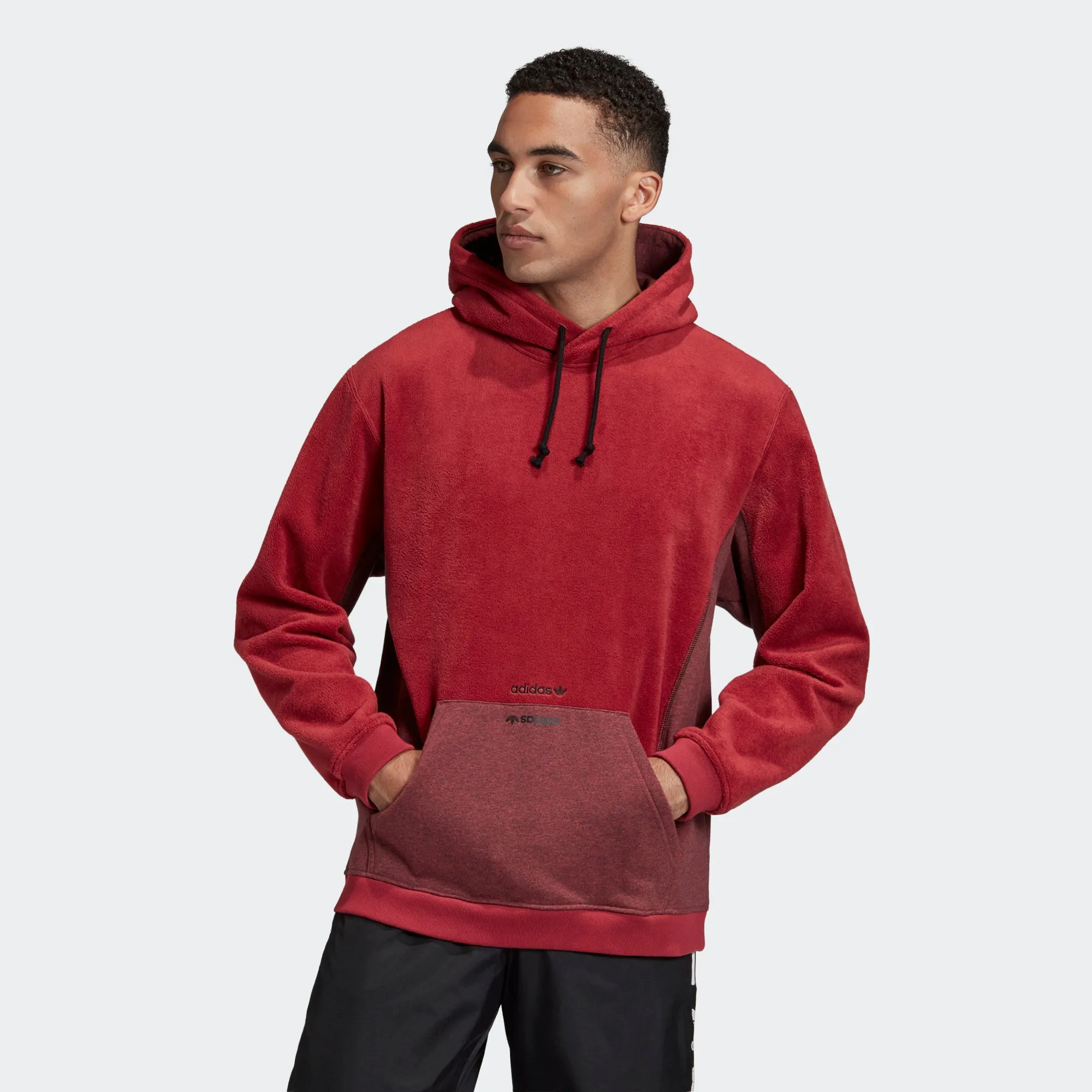 Men's adidas Originals R.Y.V. Hoodie Legacy Red